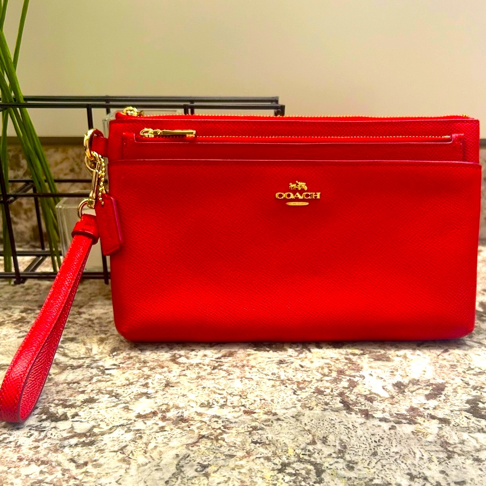 Coach Red Wristlet
